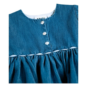 Molo - Charlotte Denim Organik Pamuklu Dantel Elbise | Mavi