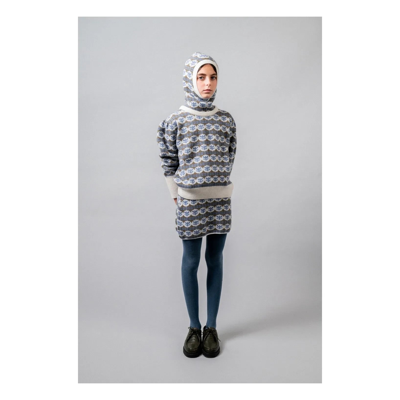 Birinit - Falda de lana Julieta Merino | Azul
