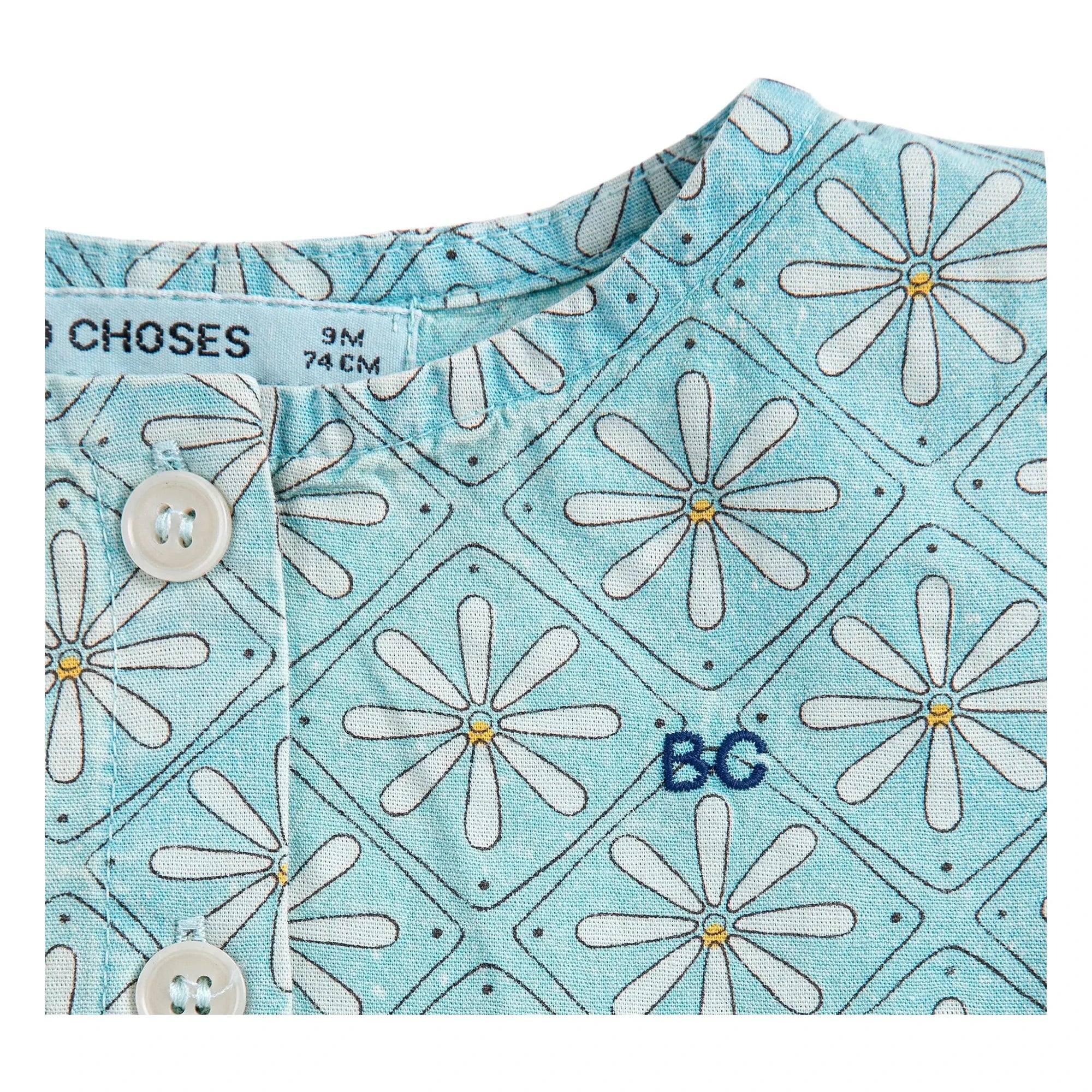 Bobo Choses - Bio-Baumwoll Baby Gänseblümchen Kleid | Hellblau