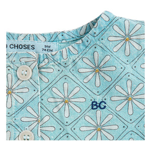 Bobo Choses - Bio-Baumwoll Baby Gänseblümchen Kleid | Hellblau