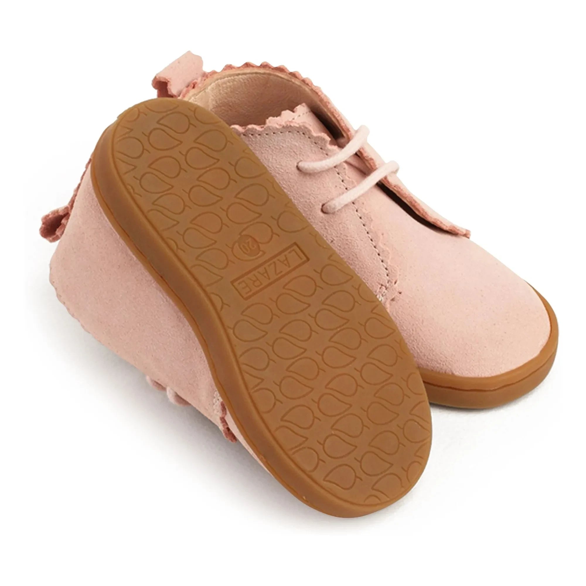 Lazare - Feston Raoul Suede Lace-Up Sneakers | Powder Pink