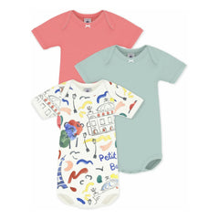 Petit Bateau - Conjunto de 3 Bodies Opéra | Coral