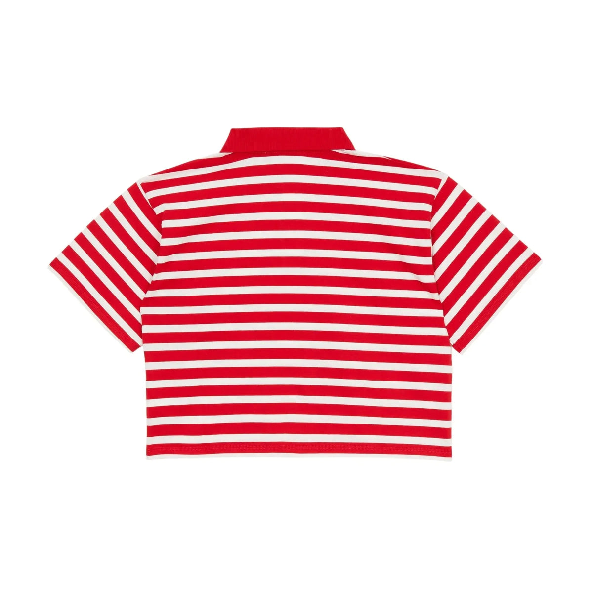 Smallable Kid - Çizgili Varsity Polo | Koyu kırmızı