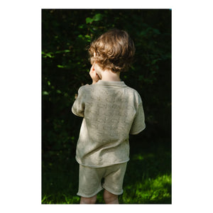 Bayiri - Poloshirt aus Bio-Baumwolle mit Unterwasser-Motiv | Grau