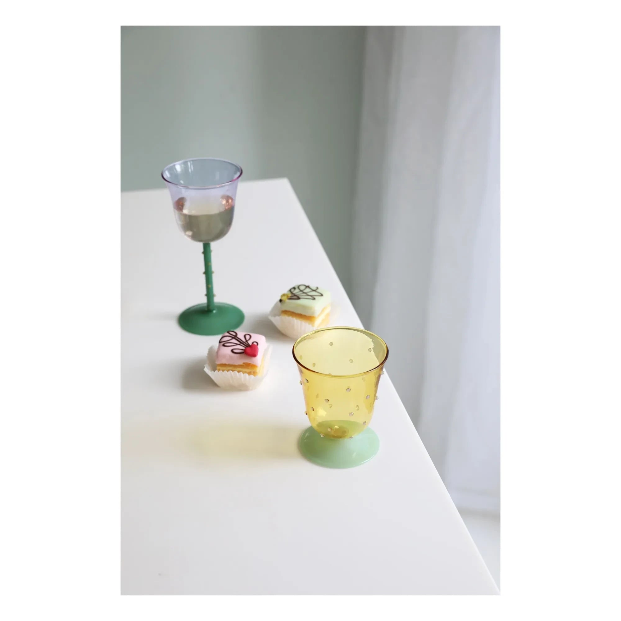 &Klevering - Vasos Dot - Juego de 2 | Amarillo