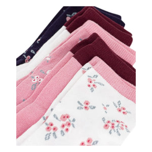 Petit Bateau - Calcetines con estampado floral, paquete de 5 | Rosa