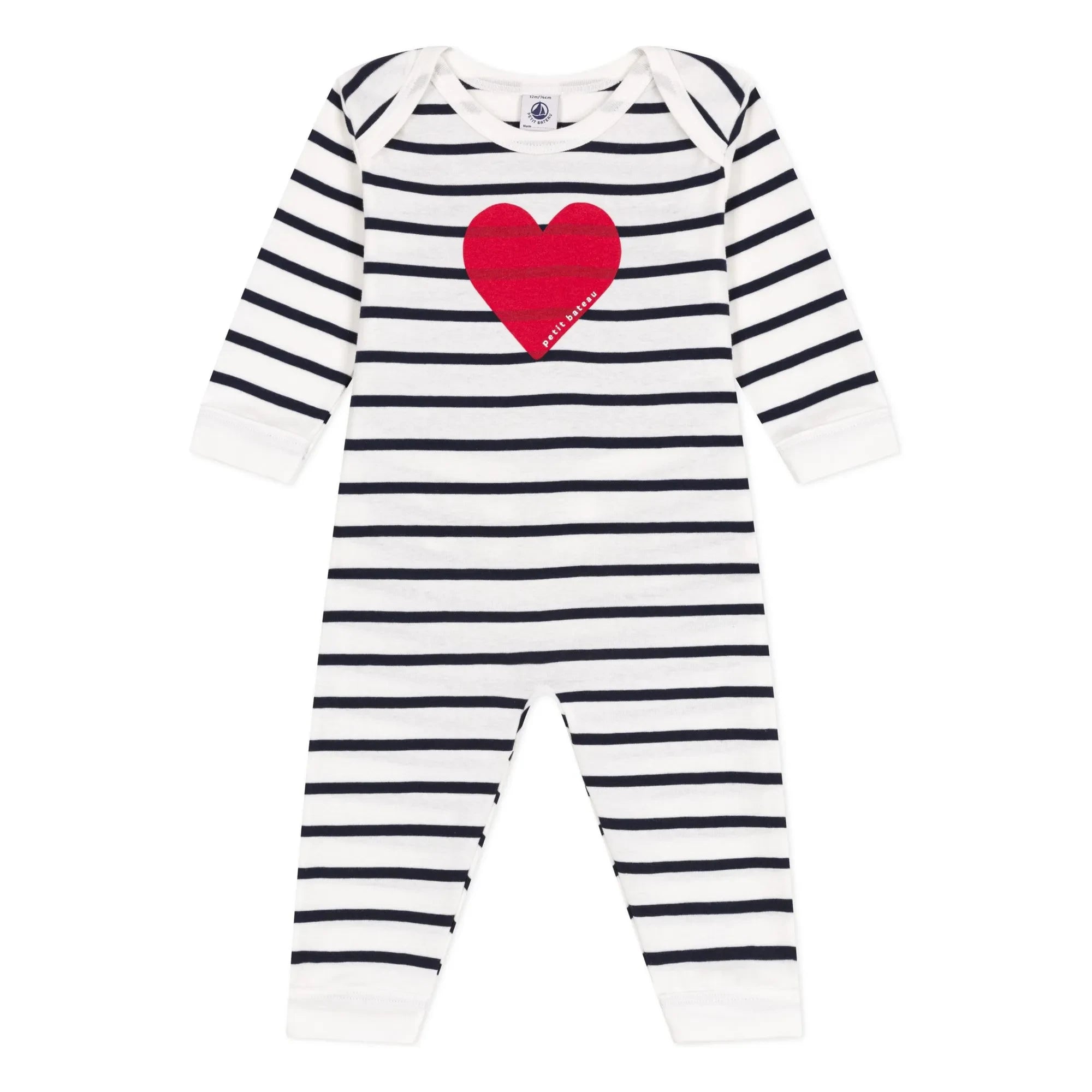 Petit Bateau - Berlin organik pamuklu pijama | Ekru
