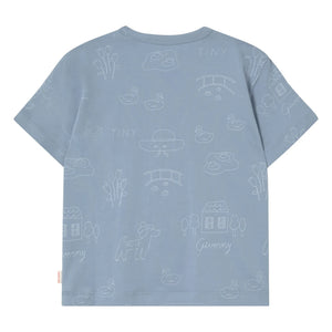 Tinycottons - Tiny Swans T-Shirt aus Bio-Baumwolle | Graublau