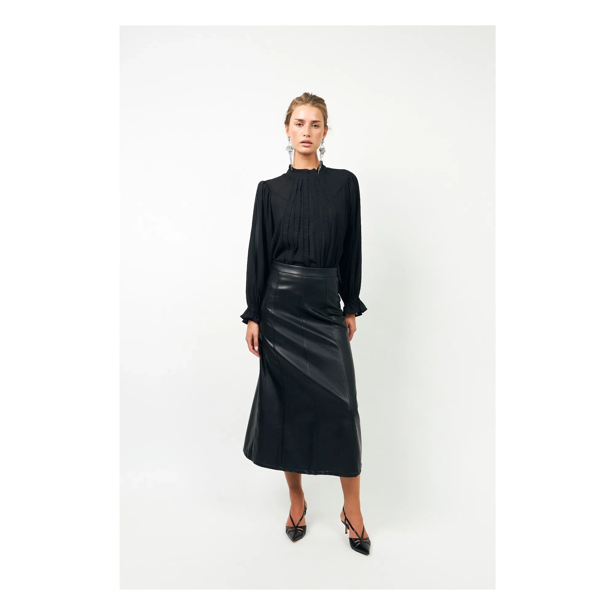 Lollys Laundry - Presley Cotton Blouse | Black