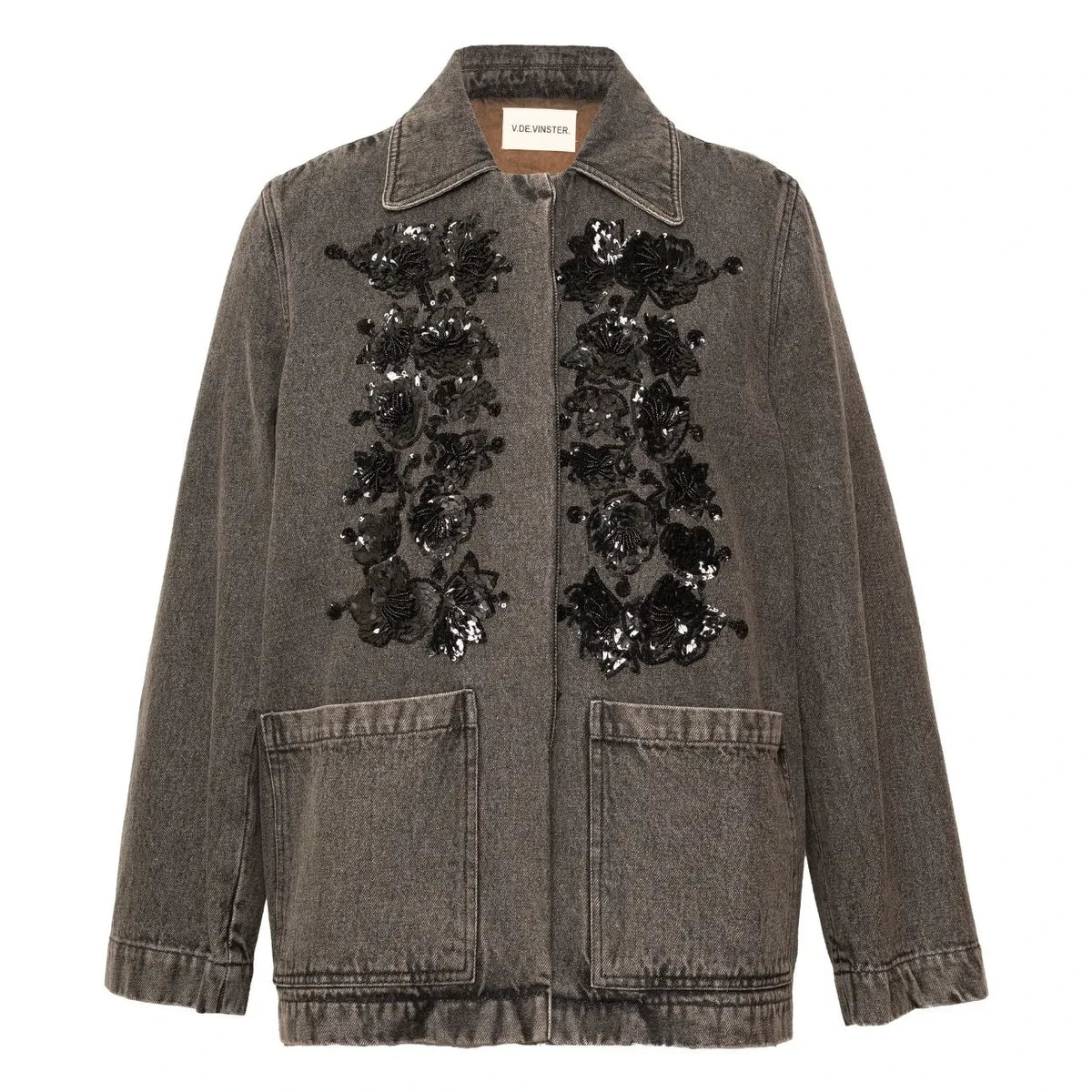 Virginie de Vinster - Emile Denim Ceket | Kömür grisi