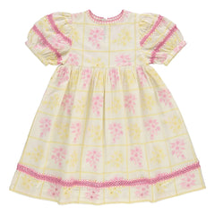Bebe Organic - Besticktes Lätzchenkleid Alba | Gelb