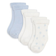 Petit Bateau - 3 Paar Bio-Baumwoll-Frottee-Herzsocken-Set | Weiß