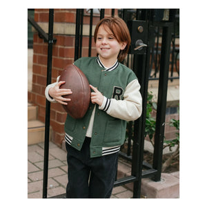 Rylee + Cru - Chaqueta verde de estilo universitario