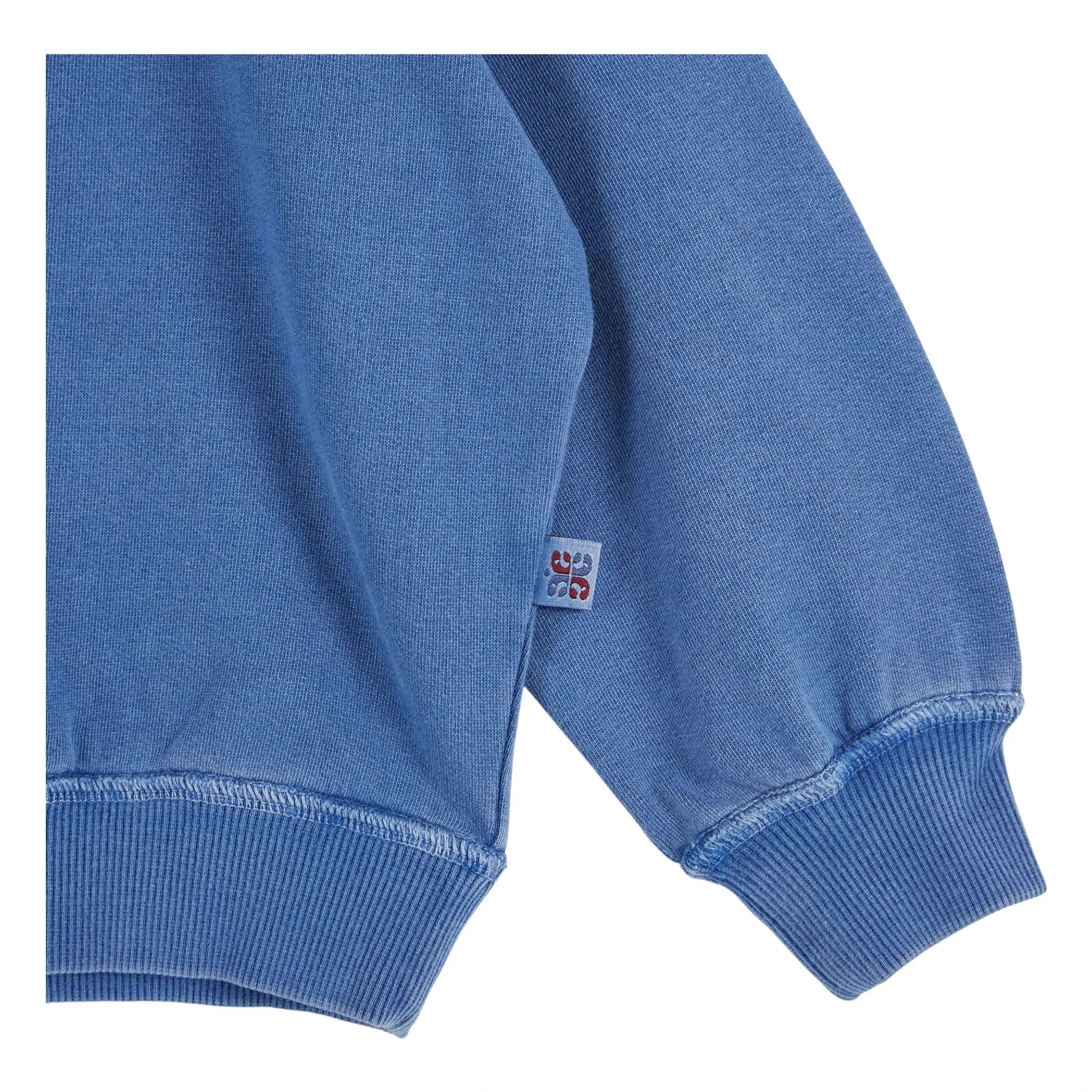Emile et Ida - Organik pamuk düz sweatshirt | Mavi