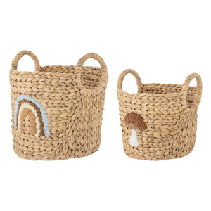Bloomingville Mini - Agnes saklama sepetleri - 2'li Set | Bej