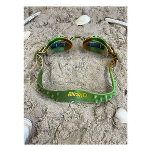 Bling2O - Prehistoric Times Swimming Goggles | Khaki