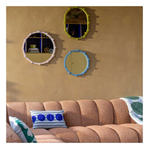 &Klevering - Espejo redondo Chunk | Rosa claro