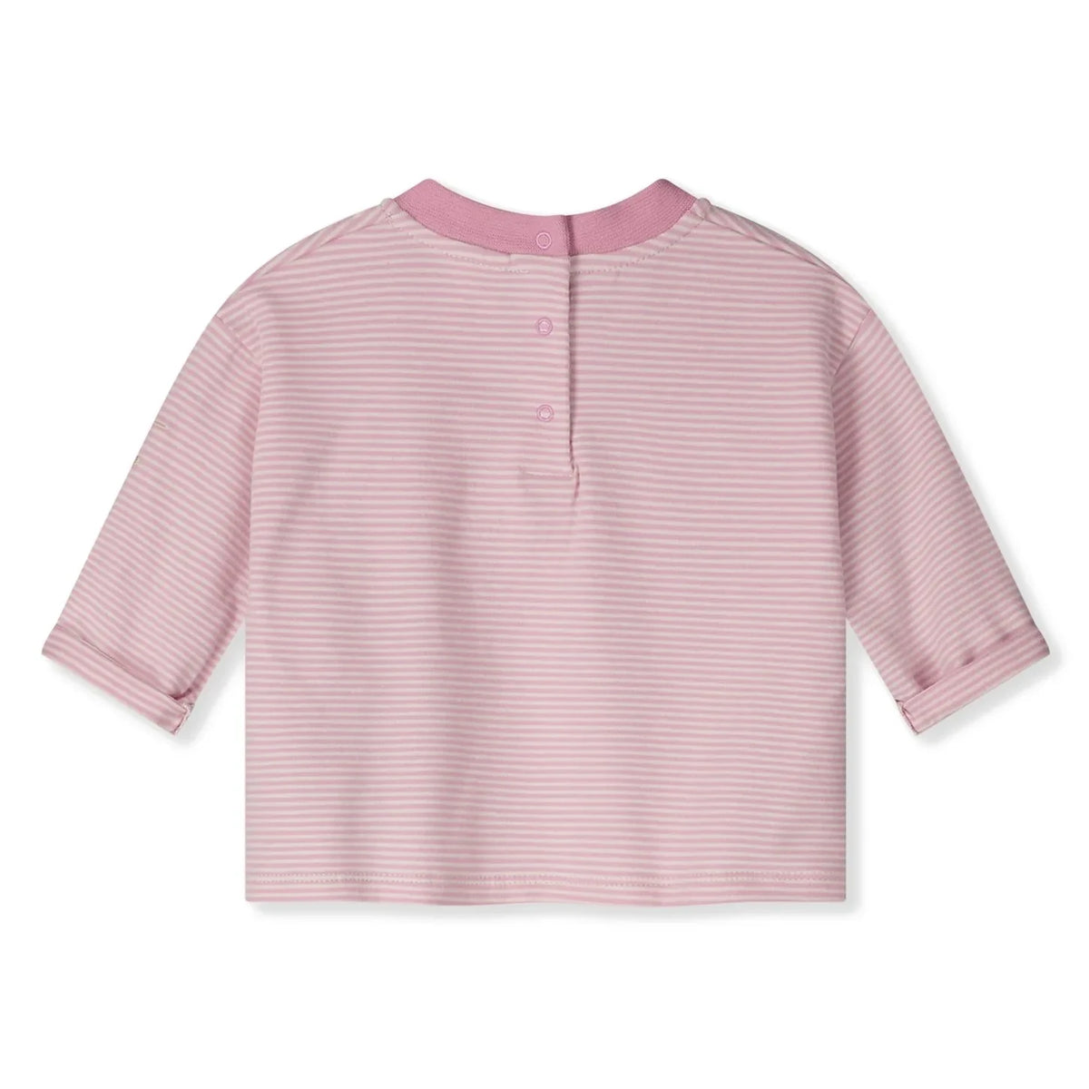 Gray Label - Çizgili cepli tişört Organik pamuk | Pembe