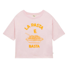 a.p - Pasta e Basta organik pamuklu tişört | Pudra pembe
