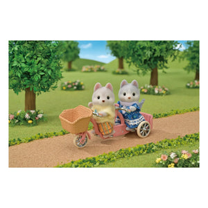 Sylvanian Families - Husky siblings and tandem