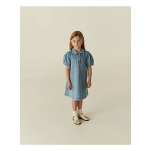 Copenhagen Colors - Jeans-Stepp-Kleid aus Bio-Baumwolle | Hellblau
