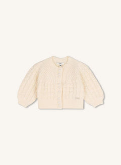 Chloé - Cardigan per neonato in cotone biologico | Chalk