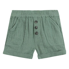 Tartine et Chocolat - Baumwoll-Leinen-Shorts mit Knopf | Khaki