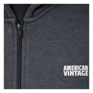 American Vintage - Doven Zip Sweat | Marled Kömür Grisi