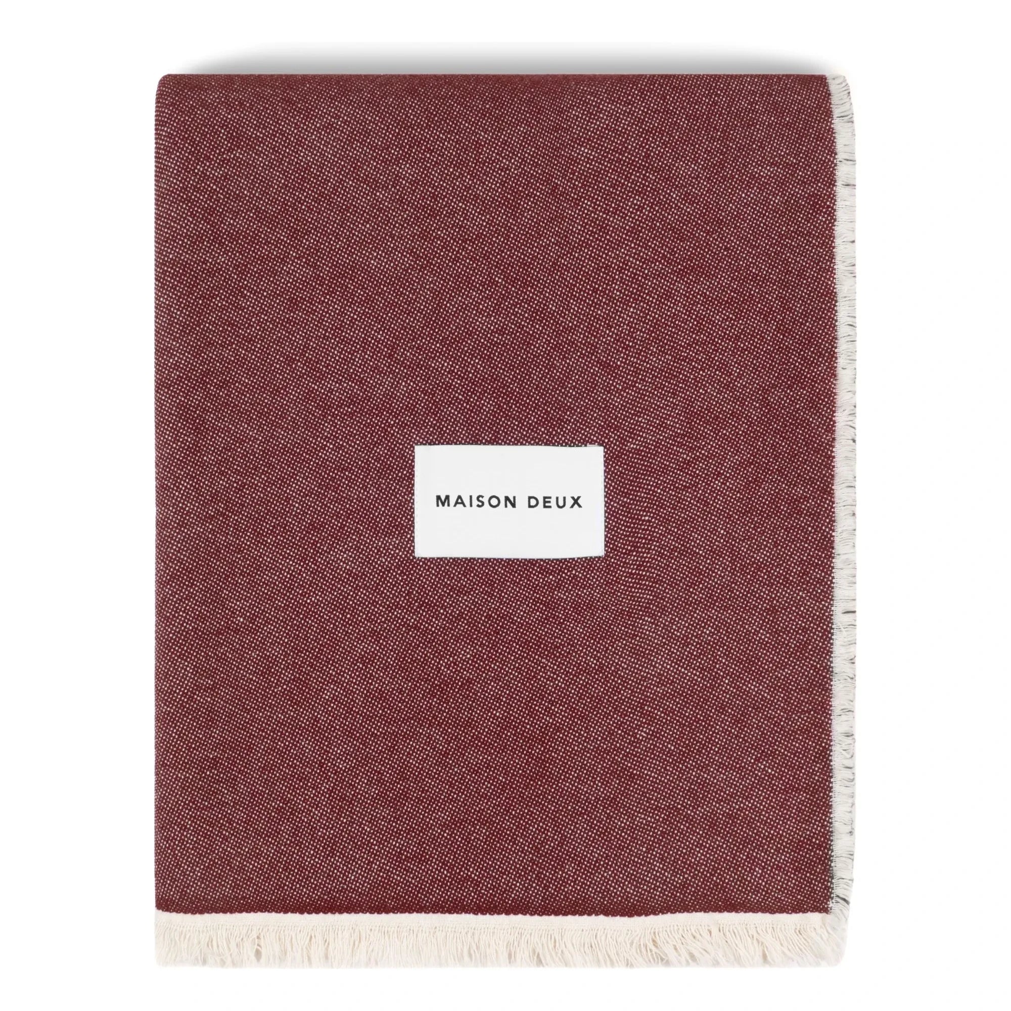 Maison Deux - Lightweight cotton blanket | Burgundy