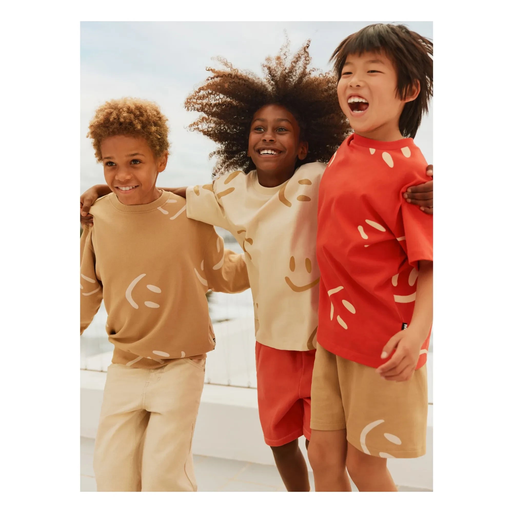 Molo - Monti Smiles organik pamuklu sweatshirt | Bej