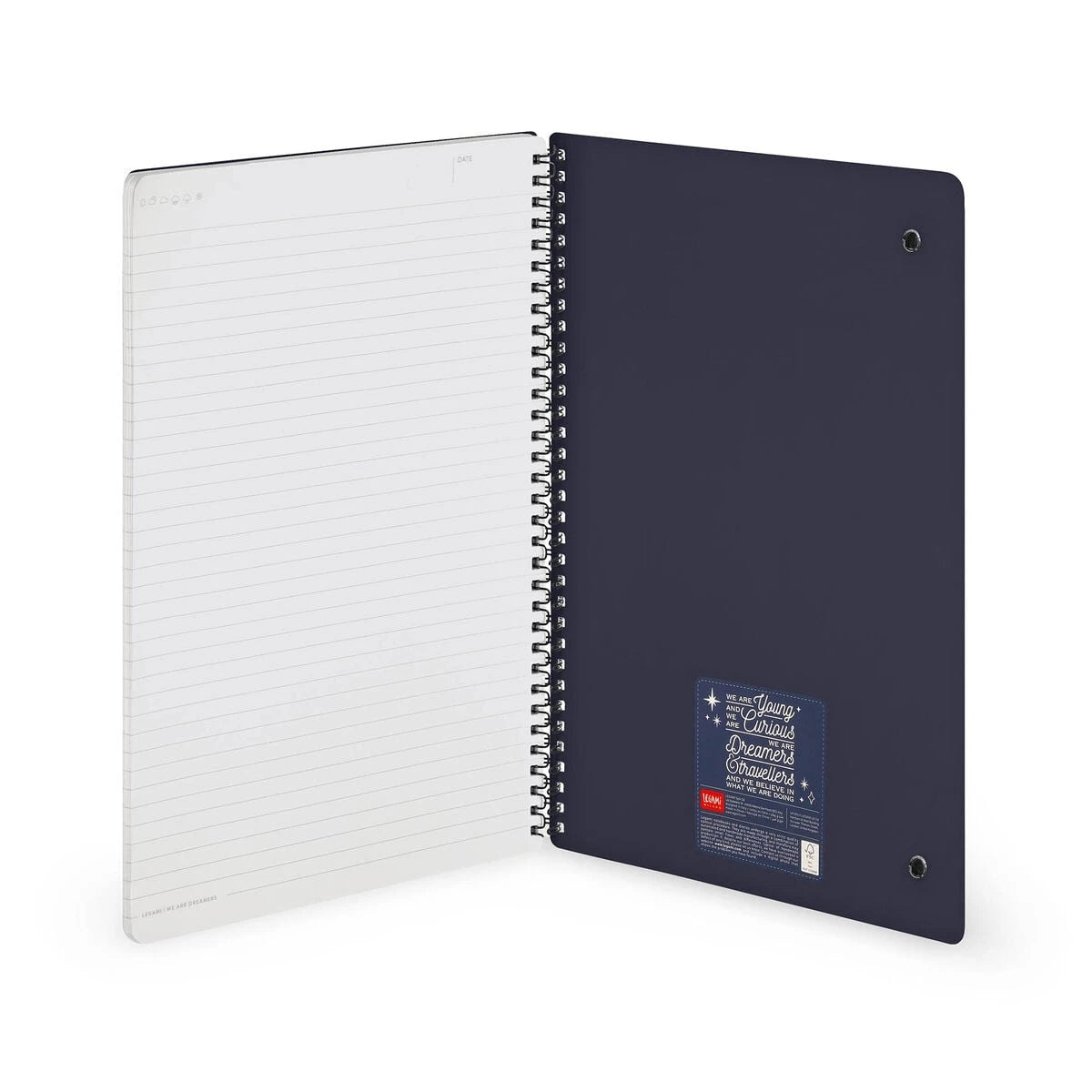 Legami - Illustrated Hard Hülle mit A4 Lined-Notizbuch - Moth - Jotter - Spiral-Bound