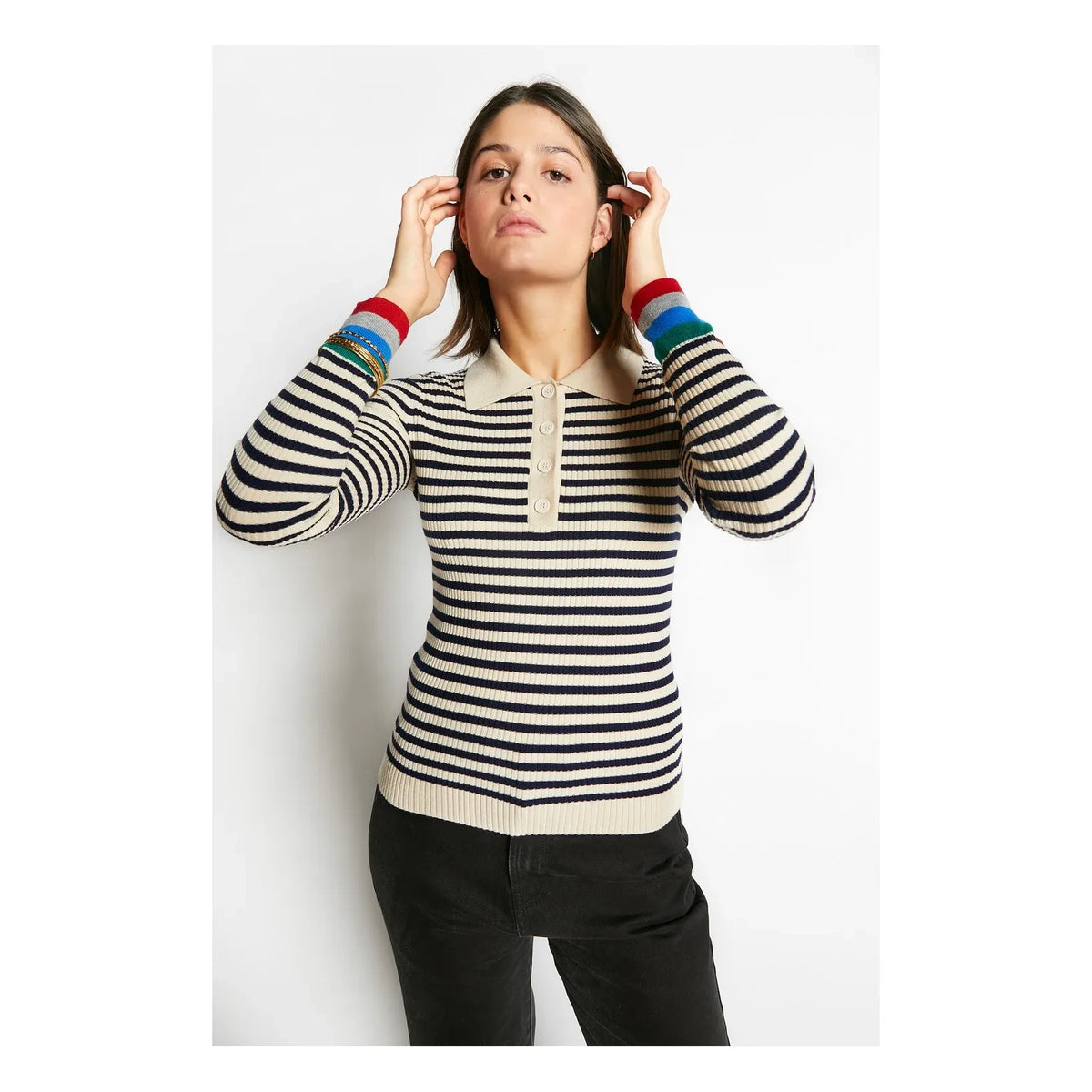 Indee - Polo Rayas Wallaby | Azul Marino