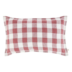 Funda de almohada de guinga roja Gabrielle Paris