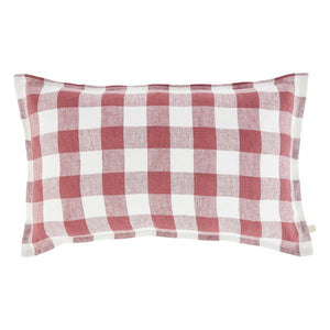 Funda de almohada de guinga roja Gabrielle Paris