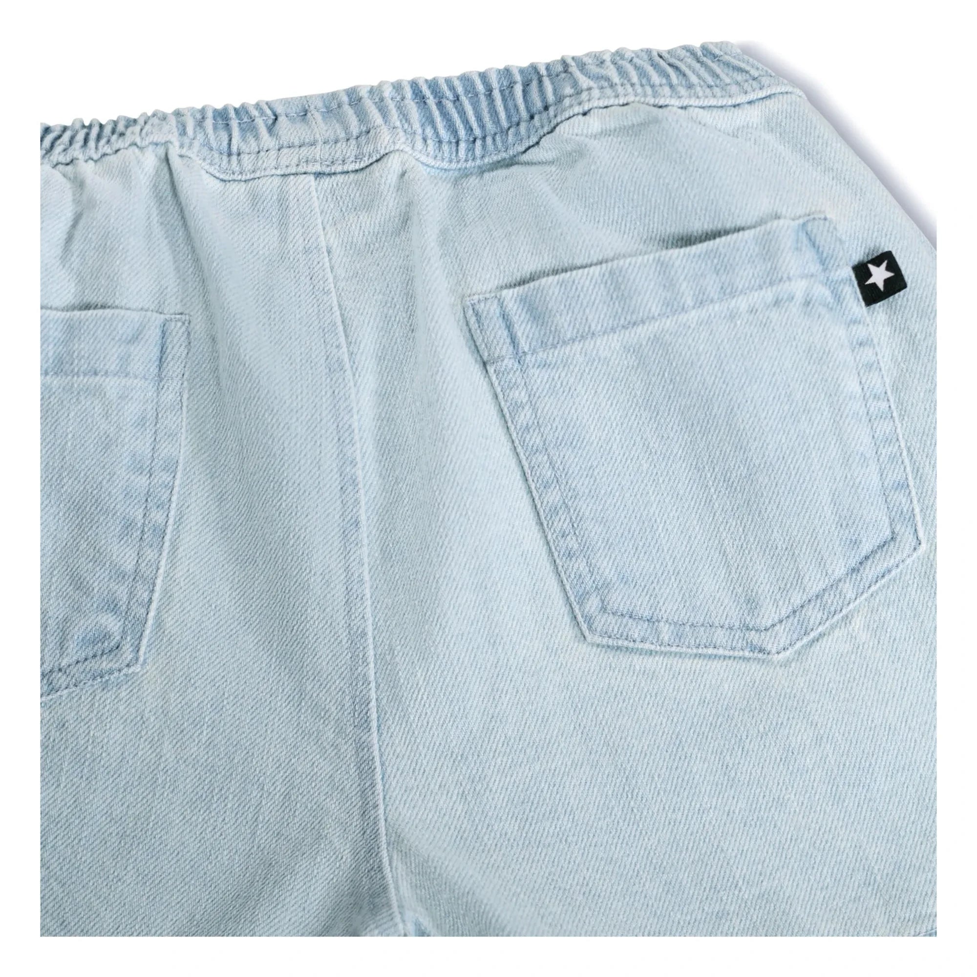 Molo - Denim Shine Organic Cotton Shorts | Light Blue