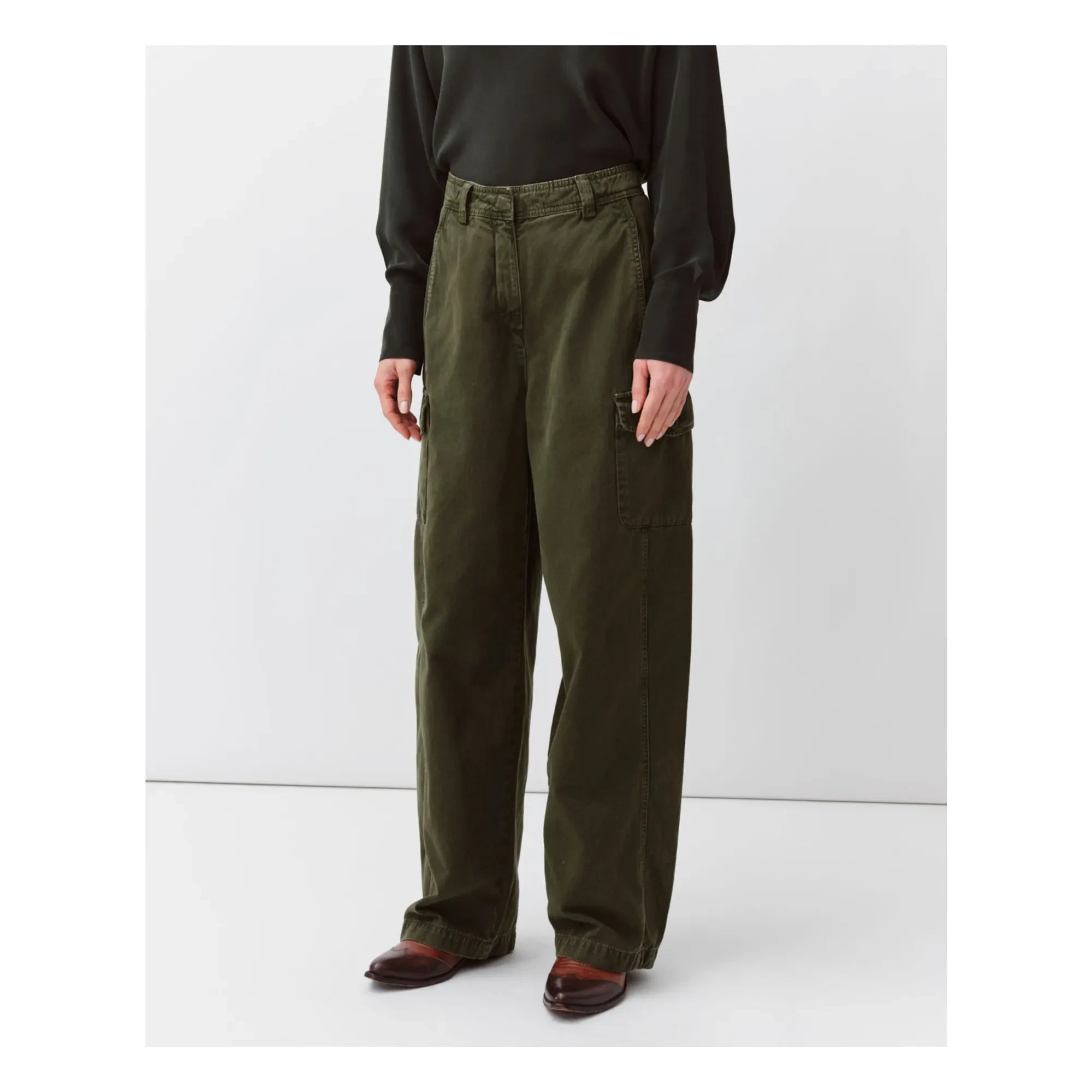 Diega - Pantalones de algodón Pargao | Caqui