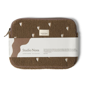 Studio Noos - Heart Patterned Laptop Bag | Brown