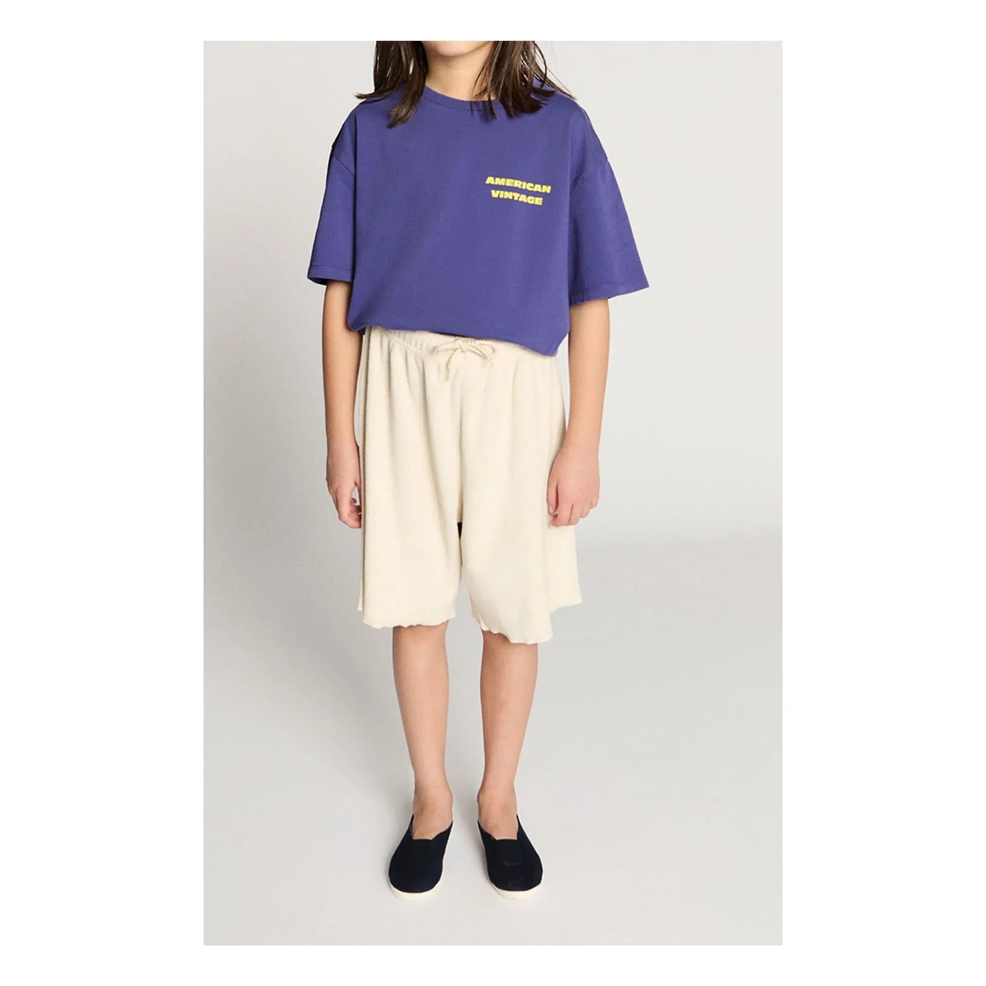 American Vintage - Fuxow Organik Pamuklu Jogger Şort | Ekru
