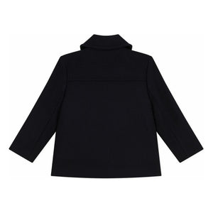 Petit Bateau - Çift düğmeli yün pea ceket | Gece mavisi