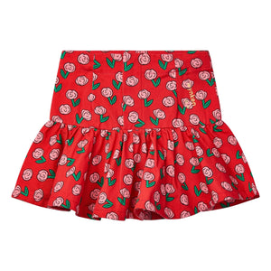 Wynken - Cloud Denim Skirt | Red