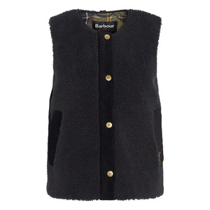 Barbour - Chaleco sin mangas Dulsie Shearling | Negro