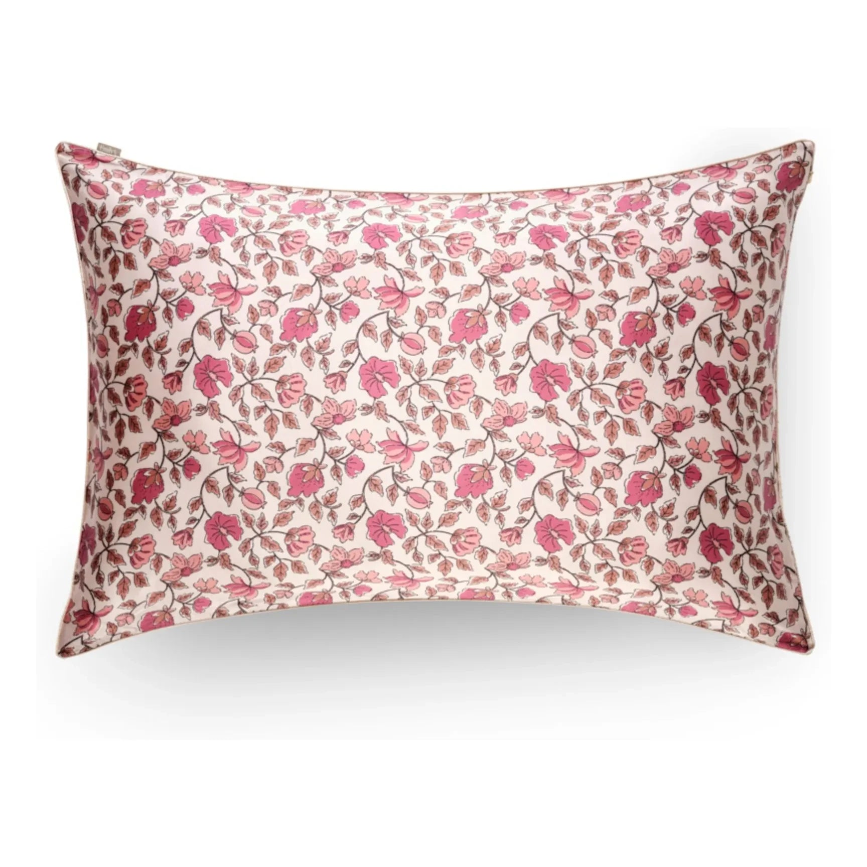 Emily's Pillow - Blumenmuster Maulbeerseide Kissenbezug | Rosa