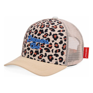 Hello Hossy - Trucker Leopar Kavisli Siperlikli Şapka Geri Dönüştürülmüş Elyaflar | Krem