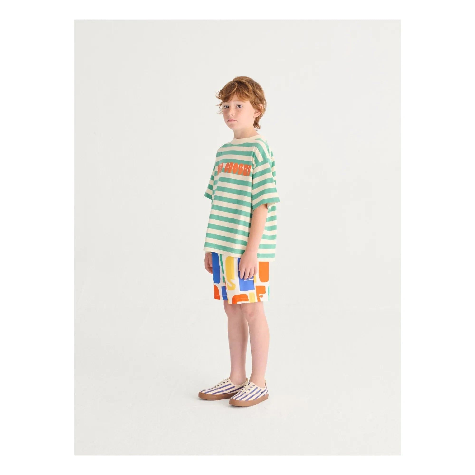 Bobo Choses - Striped Bobo Choses T-shirt | Green