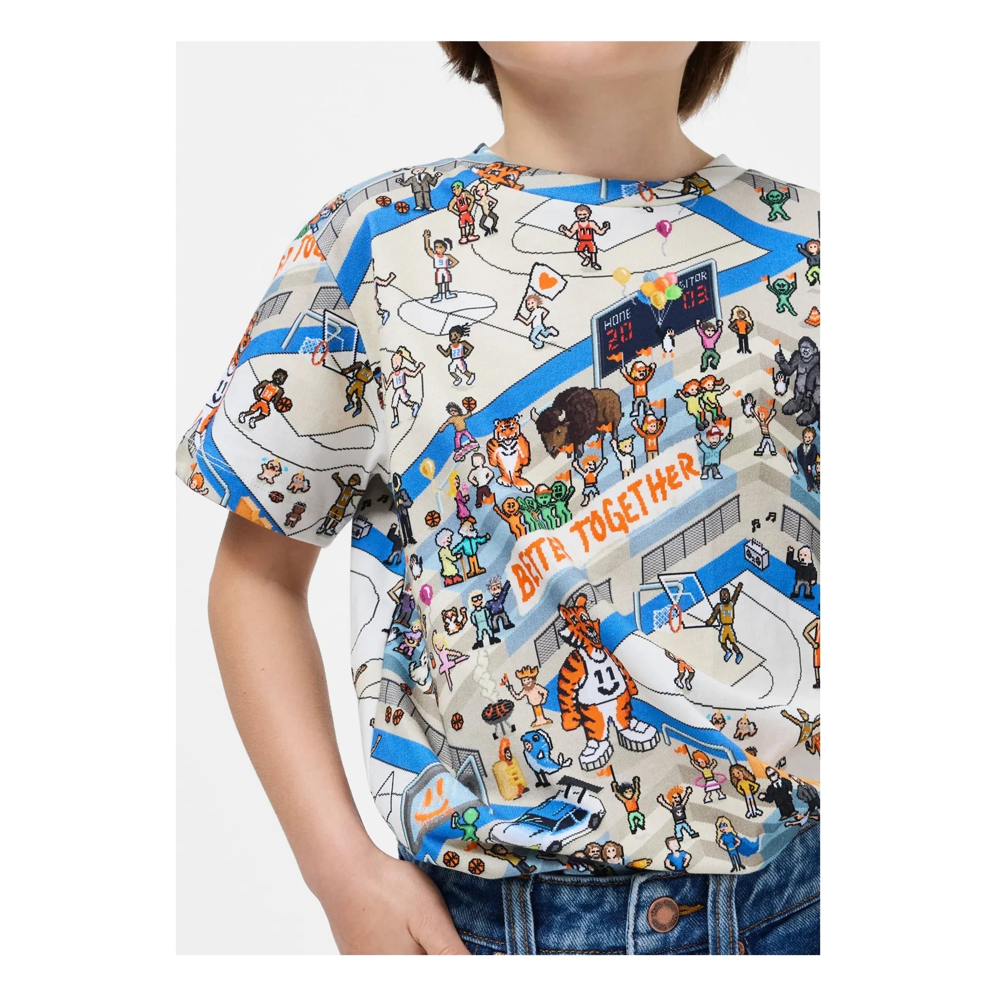 Molo - Ralphie Basketball T-Shirt aus Bio-Baumwolle | Ecru