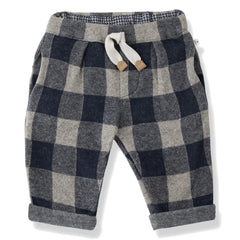 1+ in the family - Pantalones Polares de Cuadros Firenze | Azul Oscuro
