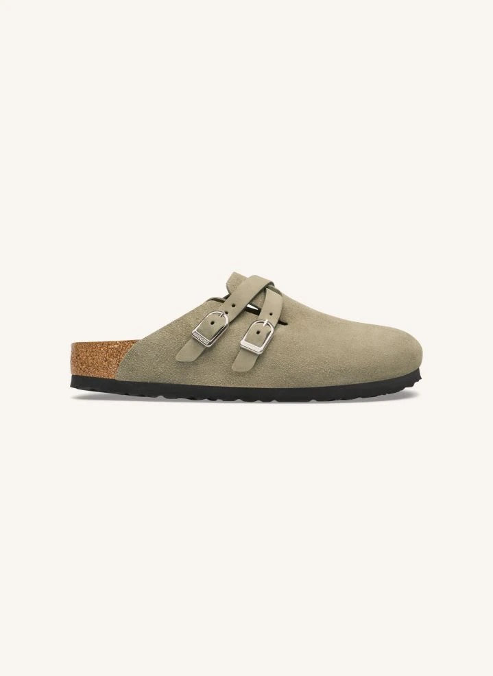 BIRKENSTOCK - Blair Süet Terlikler | Gri kahverengi