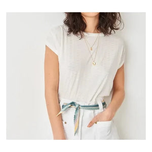 Sessùn - Sixto Jacquard-T-Shirt | Ecru
