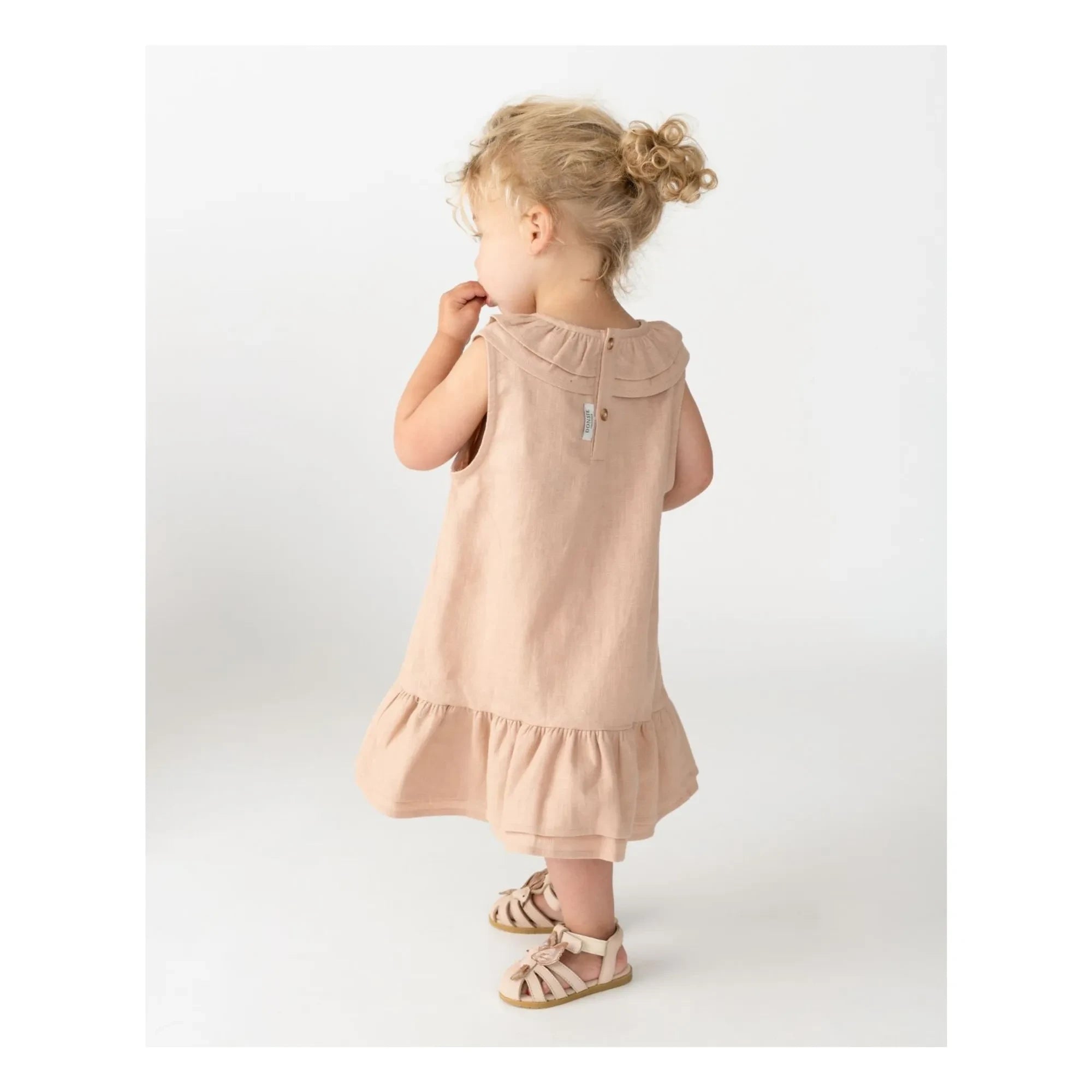 Donsje - Vestido Michelle de Lino | Rosa Claro