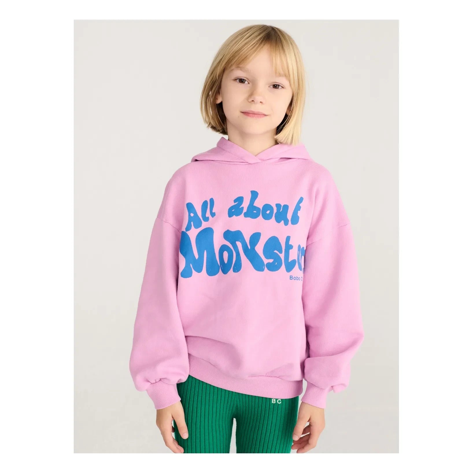 Bobo Choses - All About Monsters Hoodie Organik Pamuk | Pembe